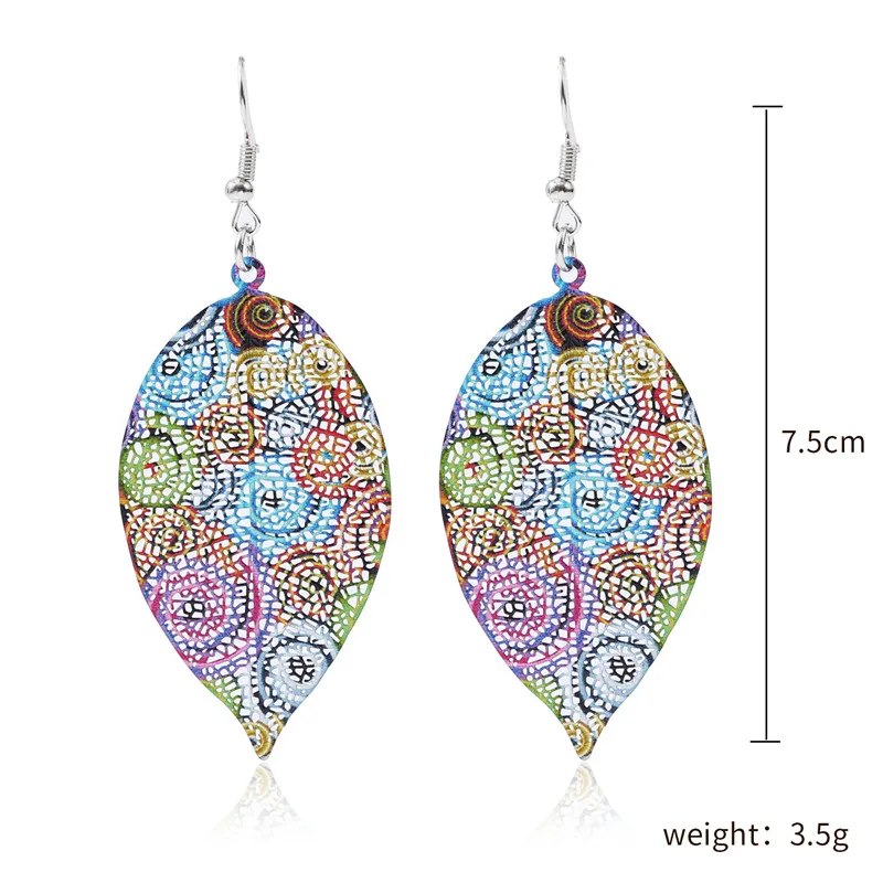 

Fashion Bohemian Long Earrings Unique Natural Real Leaf Big Earrings For Women Jewelry Gift aretes de mujer modernos 2020