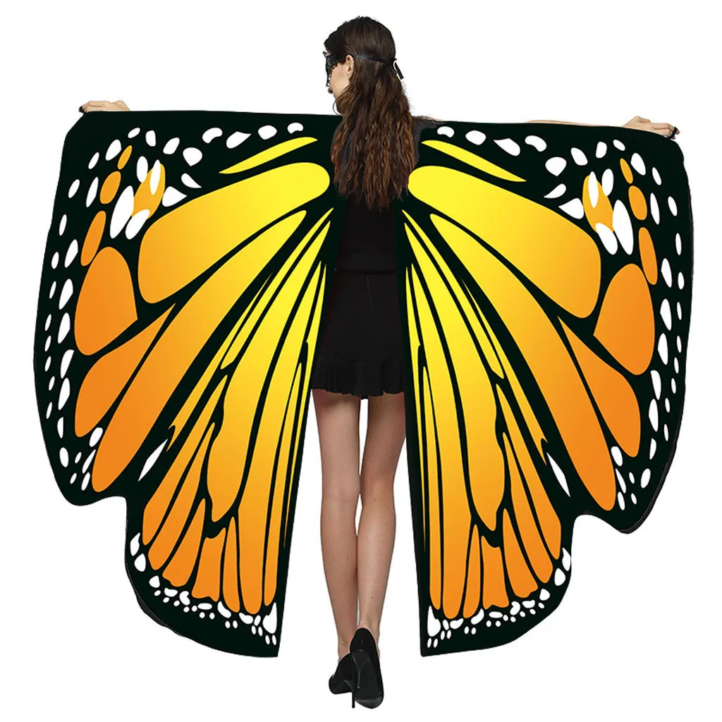 SAGACE большой крылья бабочки Рождественский двусторонний Принт шаль Дамский Плащ