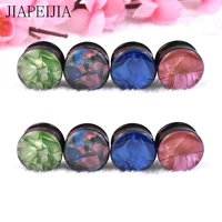 6 30mm multicolor shell pattern acrylic ear plugs tunnels ear stretching expande gauges for ears body piercing jewelry