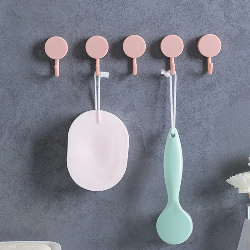 

10 Pcs Non-Marking Hooks Kitchen And Bathroom Punch-Free Self-Adhesive Hooks