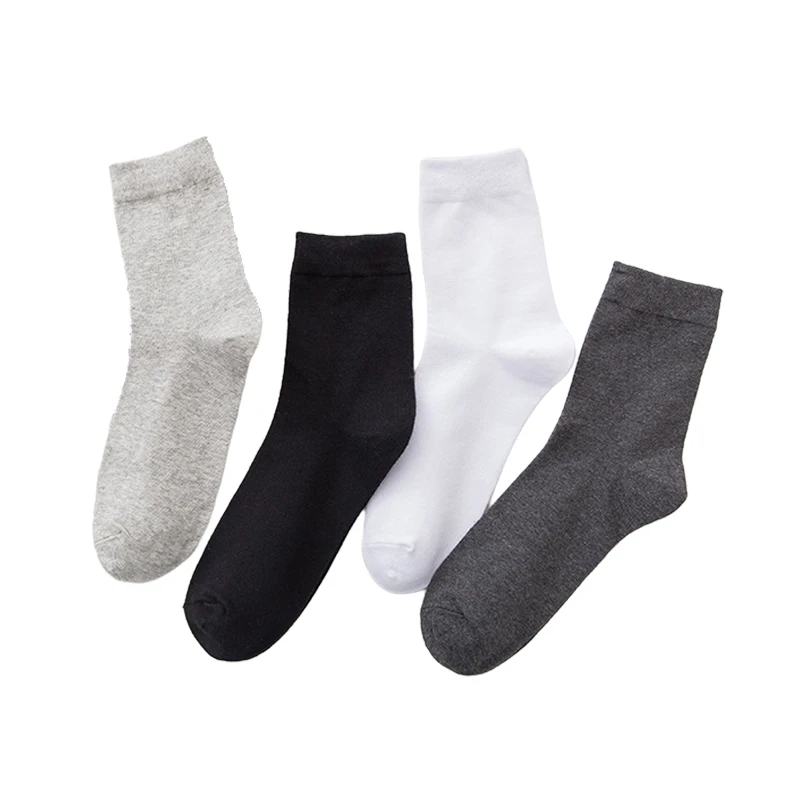 

DOYOULOVE Men's Fashion Cotton Big Size Middle Tube Socks High Quality Black White Gray Common Male Casual Business Collocation