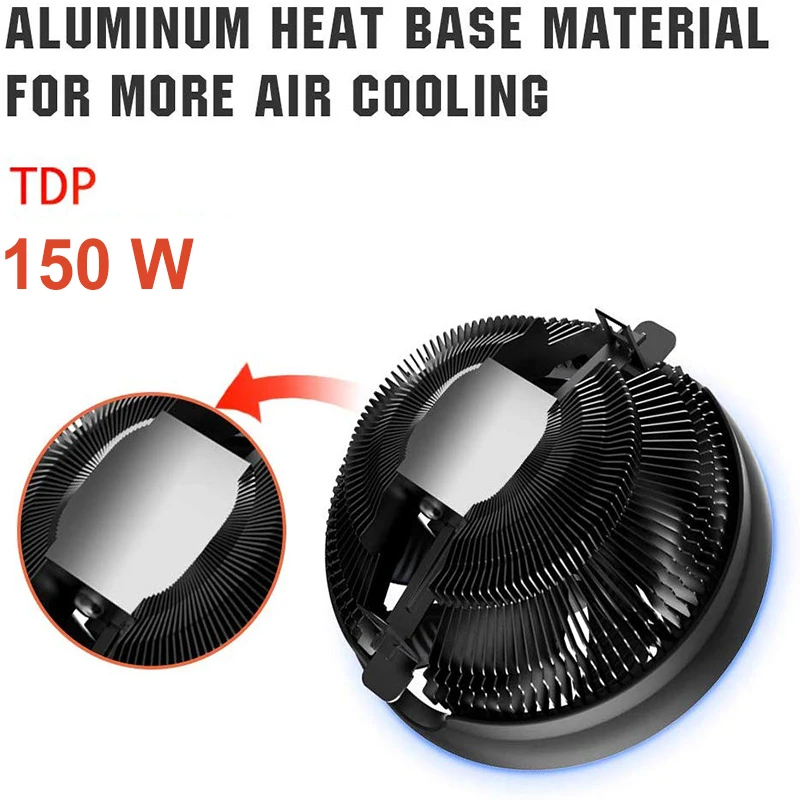 Aigo cpu Cooler RGB 120 мм cpu Cooling 4Pin PWM вентилятор кулер теплоотвод Intel LGA/115X/775/AM3/AM4 PC Вентилятор охлаждения компьютера радиатор