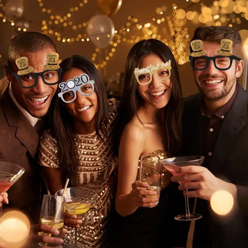 9 шт 2020 счастливый новый год очки для вечеринки фото стенд реквизит праздничные