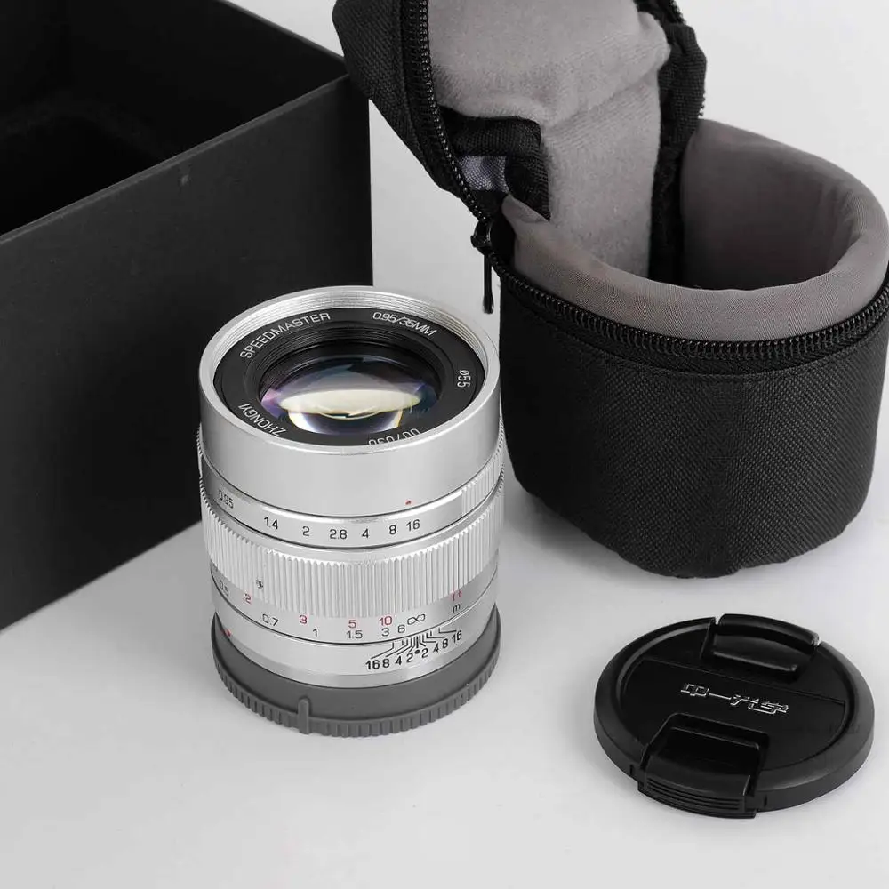 Zhongyi Mitakon Speedmaster 35 мм 0 95 II объектив для Fujifilm XF X Mount Camera Pro2 T3 T2 H1 T30 T20 E3 Silver|Объективы