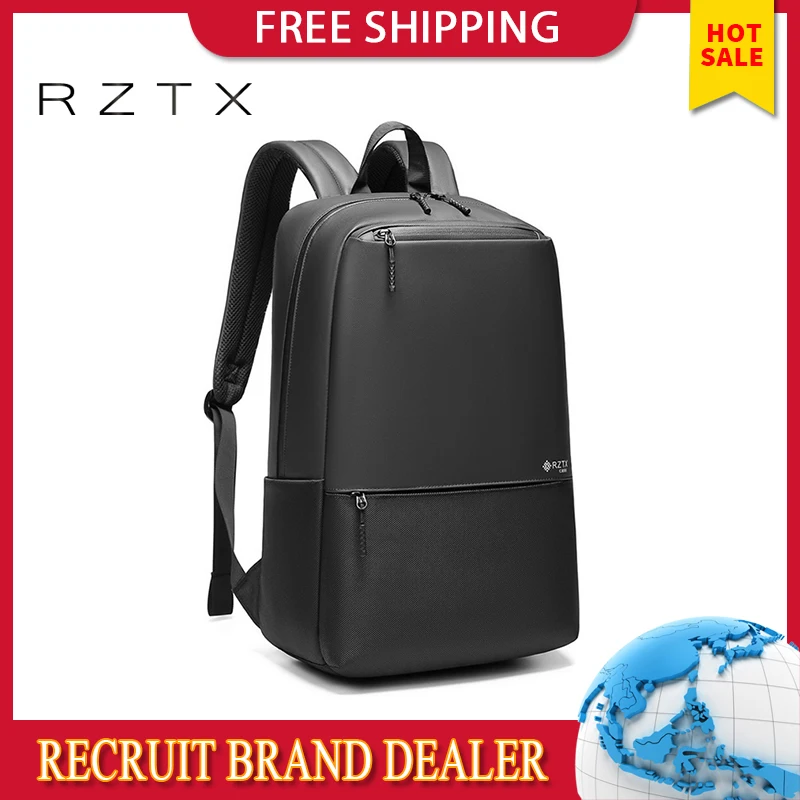 

Модный противокражный рюкзак RZTX для ноутбука, деловой дорожный рюкзак ручной работы с защитой от кражи, уличный рюкзак с вентилятором