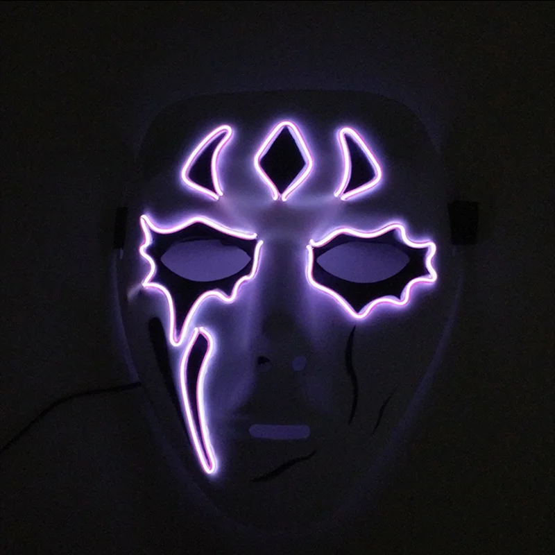 Светящаяся маска EL Wire анонимный костюм товары вечерние светящаяся ужасная