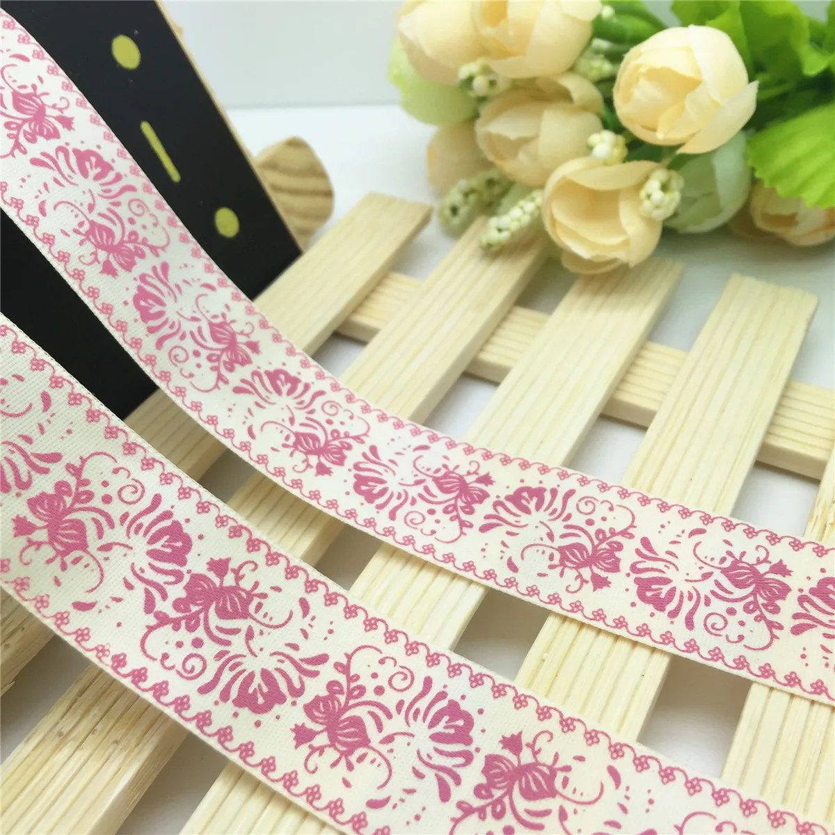 Новинка корсажная лента с цветочным принтом сделай сам 5 ярдов 1 дюйм 25 мм для