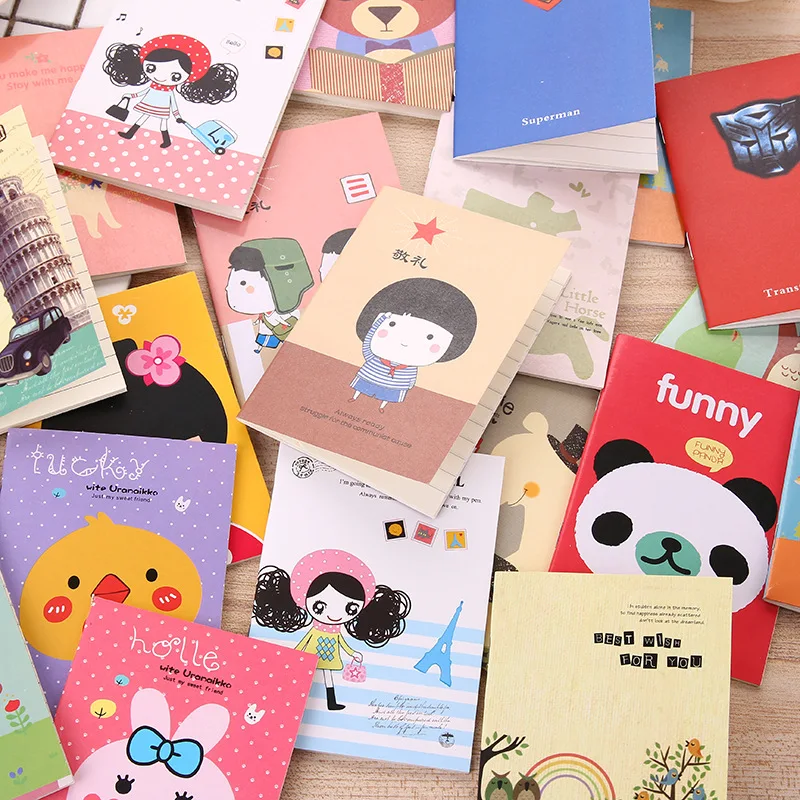 30 Pcs Small Book Cute Small Gift Wholesale Portable Notebook Stationery Mini Notebook with Pocket Book