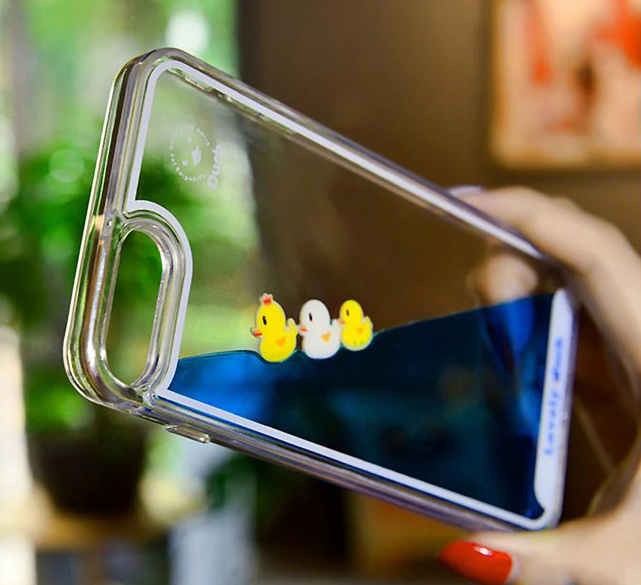 Роскошный чехол для Apple iPhone 5 5S SE 6 6S 7 8 Plus X XR XS MAX 11pro max мультяшный 3D плавательная утка динамический жидкий зыбучий песок