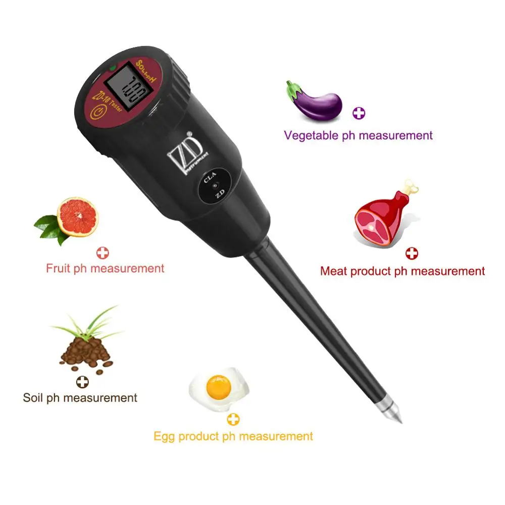 Измеритель влажности для почвы YIERYI портативный измеритель фруктов и яиц рН метр 3