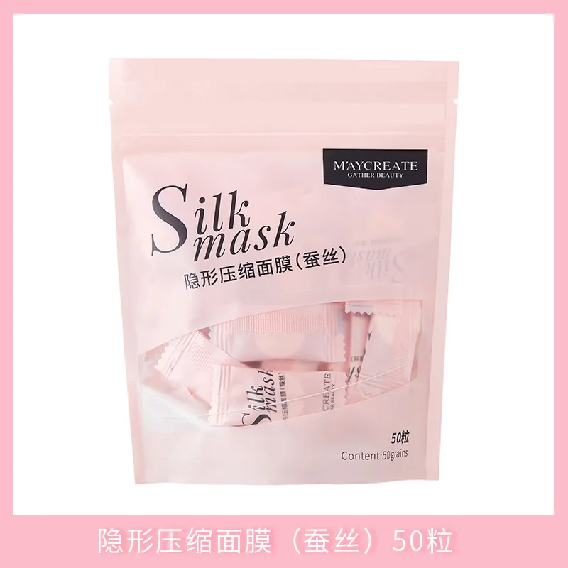 100 шт прессованная таблетка маска невидимая шелковая сухая ультратонкая