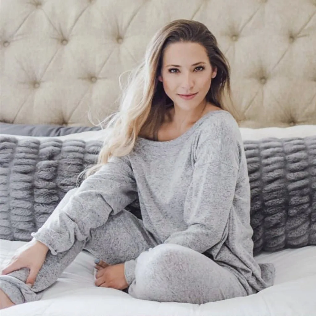 Женский спортивный костюм A40 повседневный однотонный для дома и отдыха