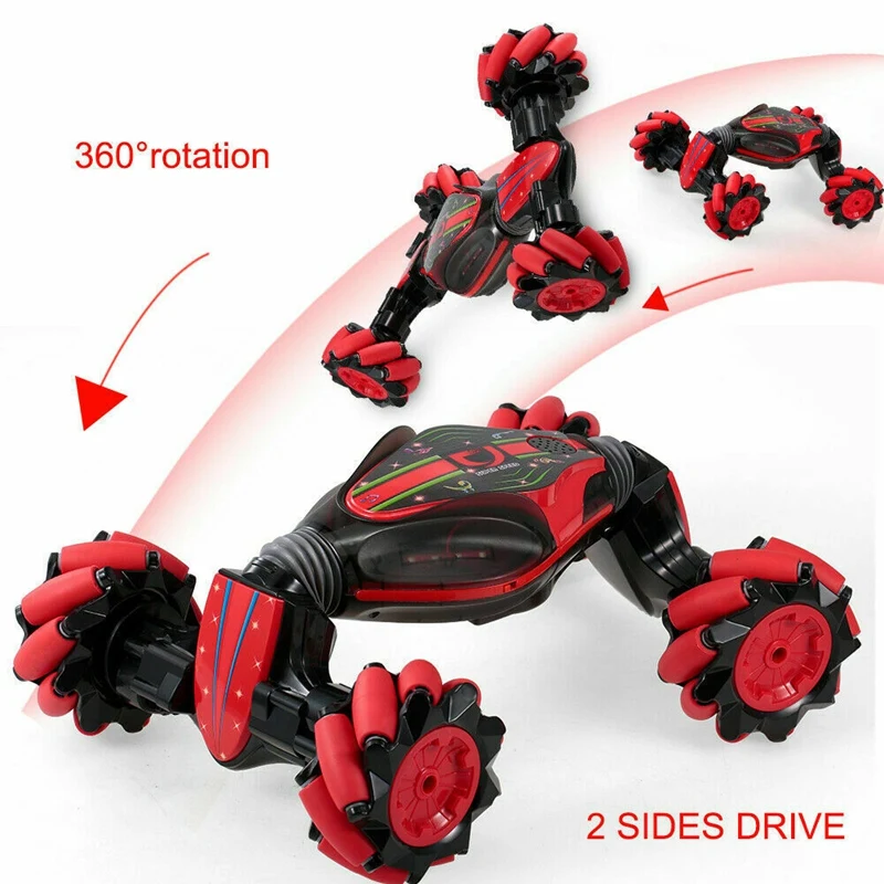 

2.4G 4WD RC Stunt Car Twisting Off-Road Vehicle Remote Control Gesture Drift Dancing Sensing Car-Blue