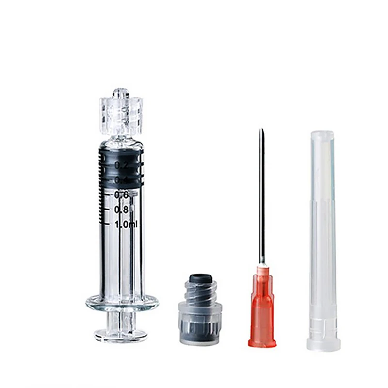 

1PC Glass Syringe Borosilicate Glass Prefillable Syringe 1ml/2.5ml Optional Capacity Heat-resistant Reusable Borosilicate Glass