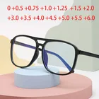 Квадратные очки оверсайз для женщин и мужчин TR90 очки с защитой от излучения очки для дальнозоркости очки с диоптриями + 1,0 1,5 2,0 2,5 3,0 3,5 4,0