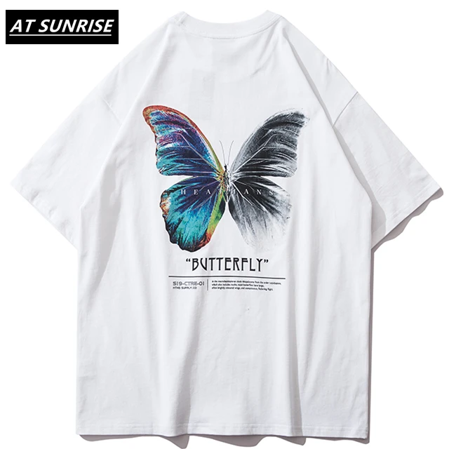 Мужская футболка в стиле хип-хоп цветная с бабочкой ретро новинка 2020 уличная