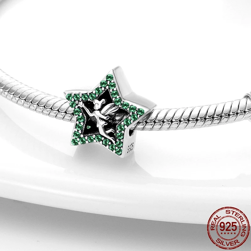 

2021 Trend Angel Star Fit Pandora Original 925 DIY Charms Beads Female Pendant a Bracelet Woman Jewelry Gift Stones Bijouterie