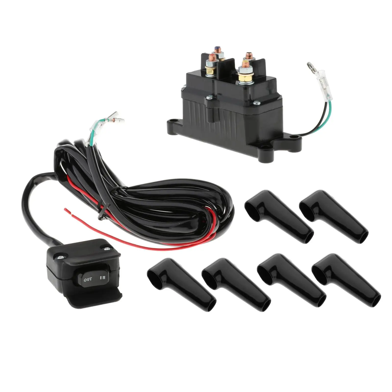 

12V 250A Solenoid Relay Contactor and Winch Rocker Thumb Switch Replacement for ATV UTV
