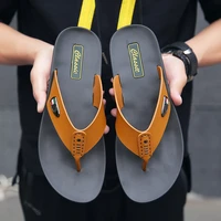 designer wear resistant non slip fashion trend men mens summer shoes flip flops man famous brand slippers high quality flat for