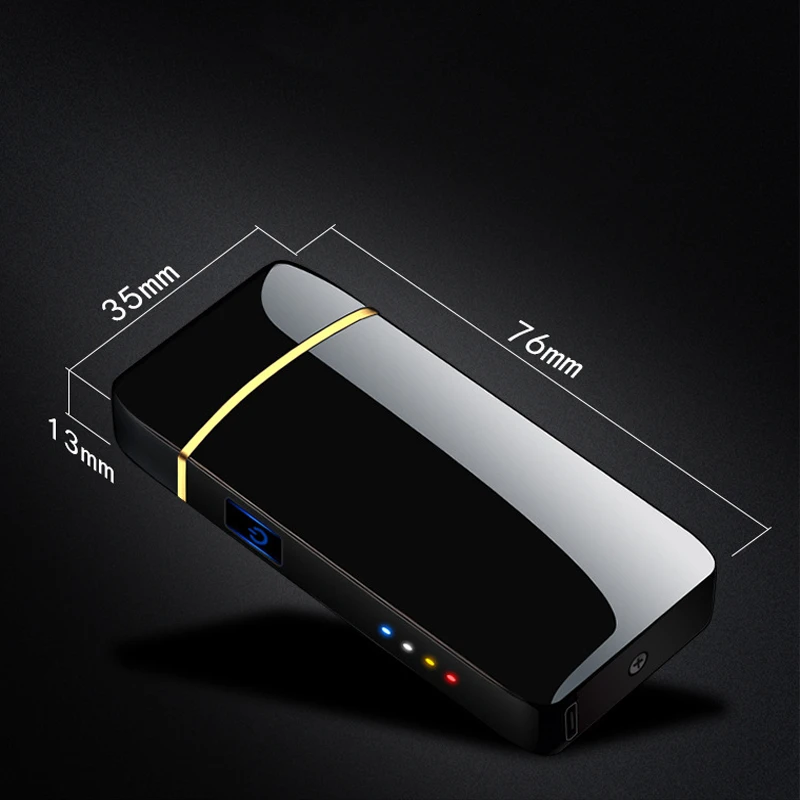 Ветрозащищенная электрическая зажигалка с двойной дугой плазменная USB-зарядкой