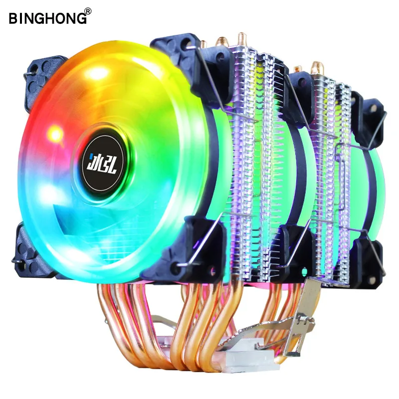 Dissipador de Calor Ventilador para Amd e Intel Cooler Alta Qualidade 6 Heatpipes Torre Dupla Rgb 4pin Pwm 115x 775 Am3 Am4 1366 pc Cpu X79 2011