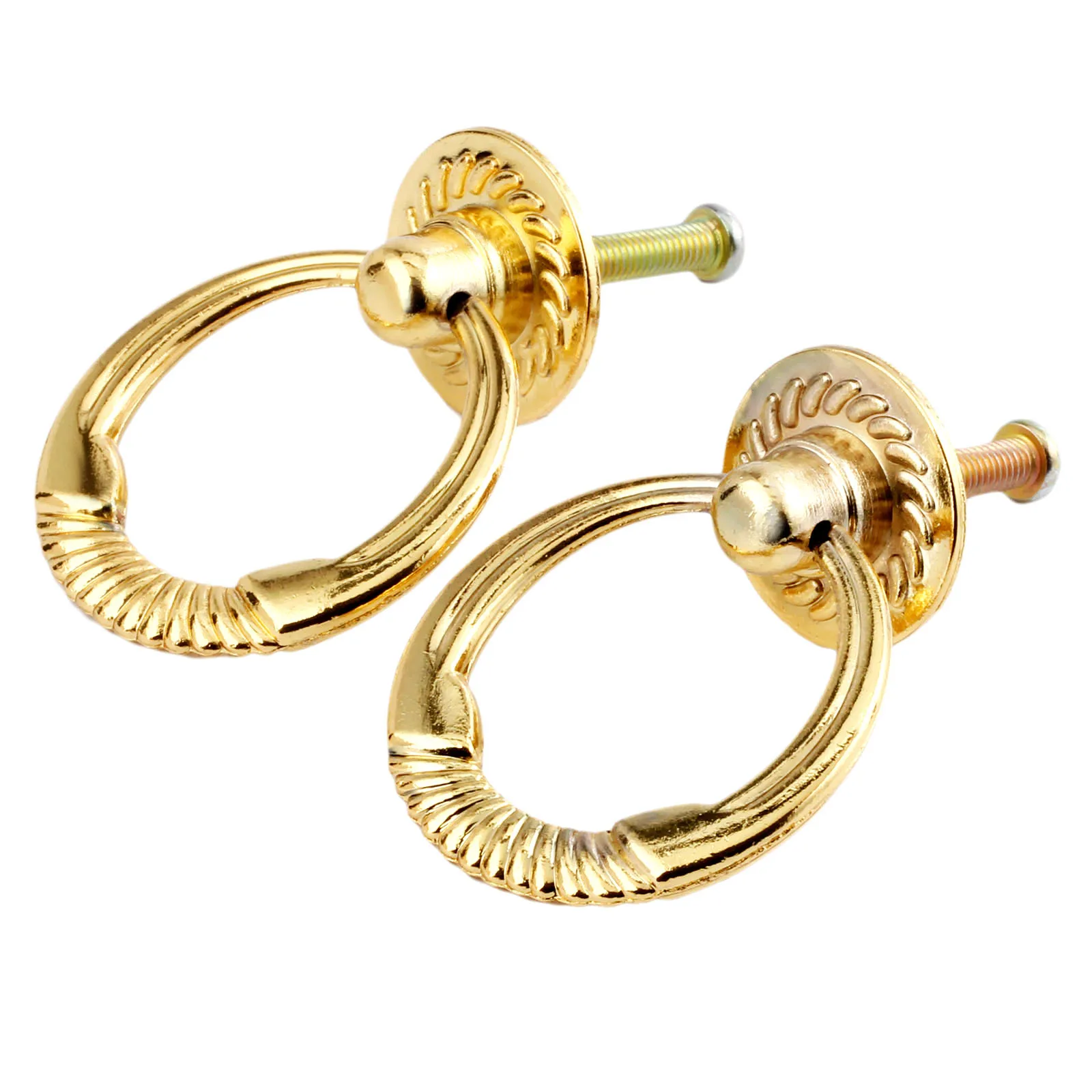 Ручка кольцо под античное золото 2 шт.|Ручки для шкафов| |