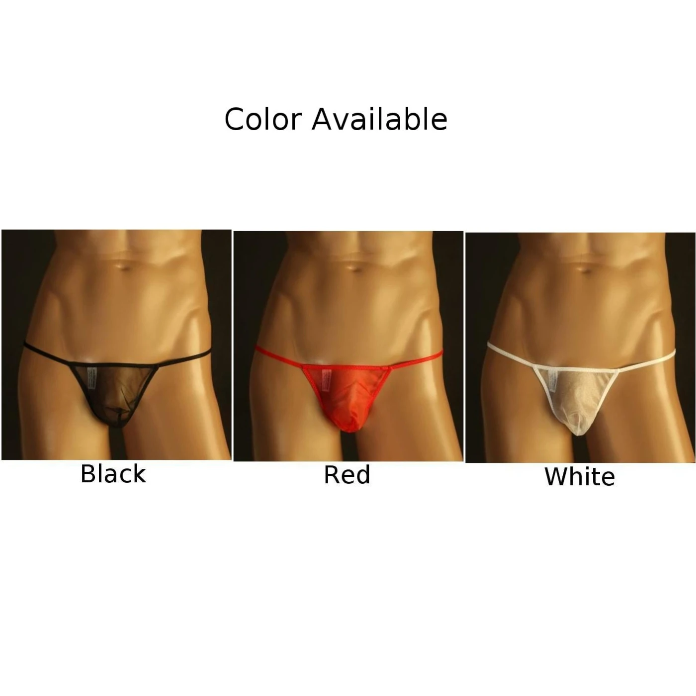 

Men Sexy T-string Thong Lingerie Gay Low Waist Perspective Mesh Boxer Briefs Cueca Transparente Masculina A50