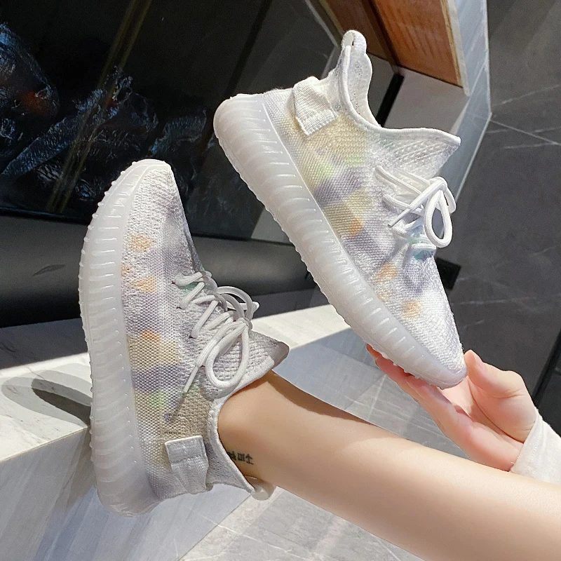 Lacep Up Shoes Design Women Thick Heel Sneakers Light Woman Casual Height Increasing Summer Comfortable Massage Sport | Обувь