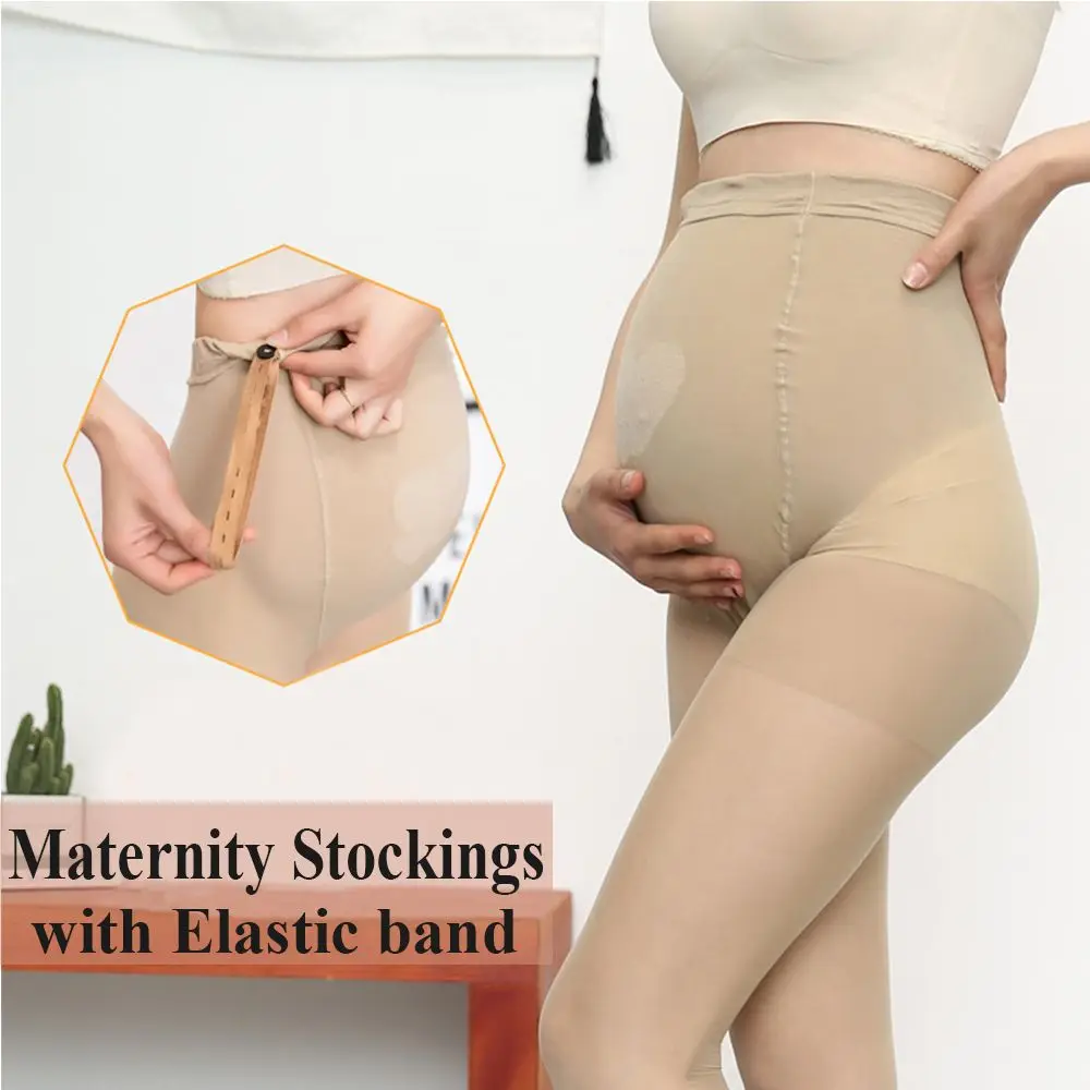 

Women Silk Stockings Adjustable Pantyhose Pregnancy Clothes Maternity Leggings Tights Stockings Maternity Stockings