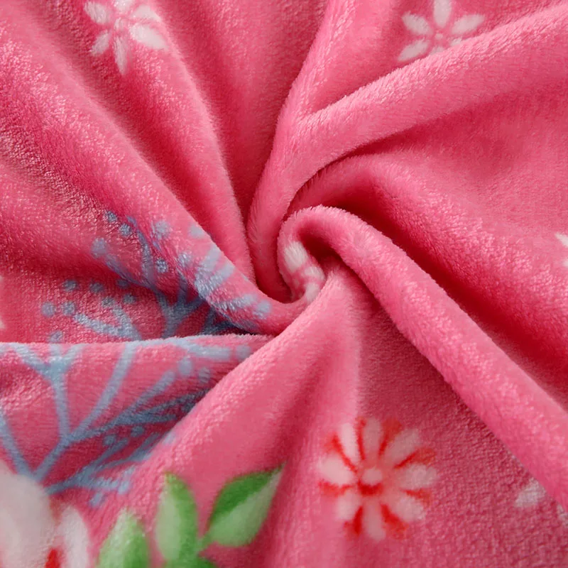 Розовое одеяло для сада и одного человека мягкое нежное толстое бархатное с