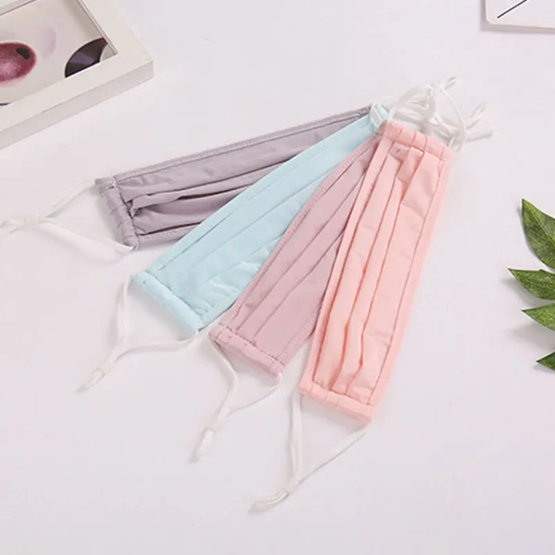 Маска для рта Женская однотонная моющаяся многоразовая из вискозы 1 шт.|Женские