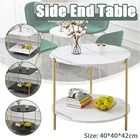 Скандинавский круглый боковой столик из мрамора и стекла, металлический ночной столик, небольшие столы для гостиной, диванные декоративные столы, боковой стол