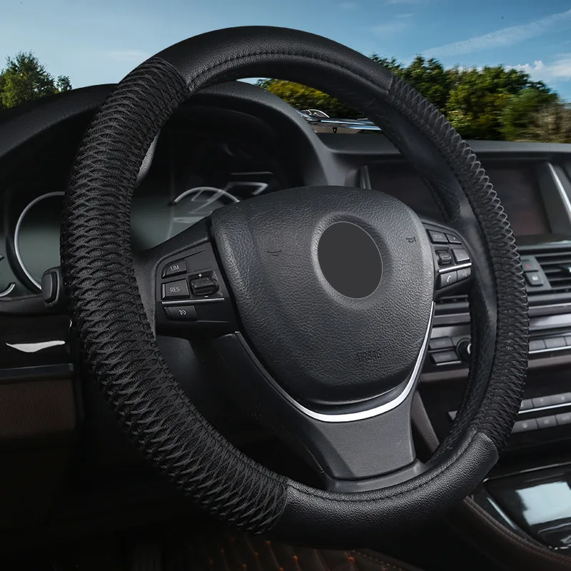 

Чехол для руля автомобиля, Всесезонная Крышка для руля, ледяной Шелковый чехол для руля