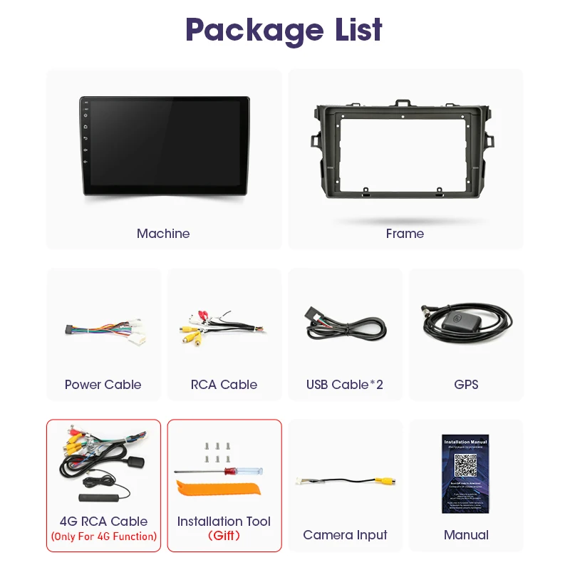 jmcq 9 4gwifi 2 din android 10 0 car radio multimedia players for toyota corolla e140150 2006 2013 gps navigation head unit free global shipping