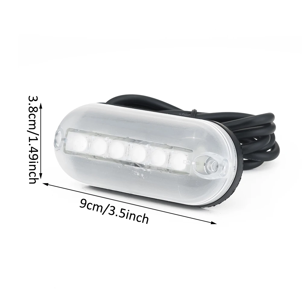 

6 LED Underwater Fishing Light 12V Boat Night Lighting Water Landscape Lamp Marine Yacht Underwater Lights