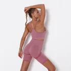 Бесшовный Женский комплект для йоги, одежда для тренировок, спортивная одежда для тренажерного зала, спортивный костюм для женщин, спортивная одежда для фитнеса