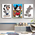 Disney Микки Маус граффити планшетофон Дональд Дак плакаты и принты Настенная картина для гостиной домашний декор