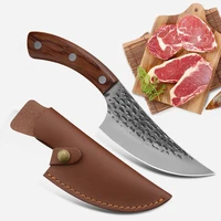 serbian butcher knife boning knife high carbon clad steel handmade forged comfortable handle razor sharp with holster