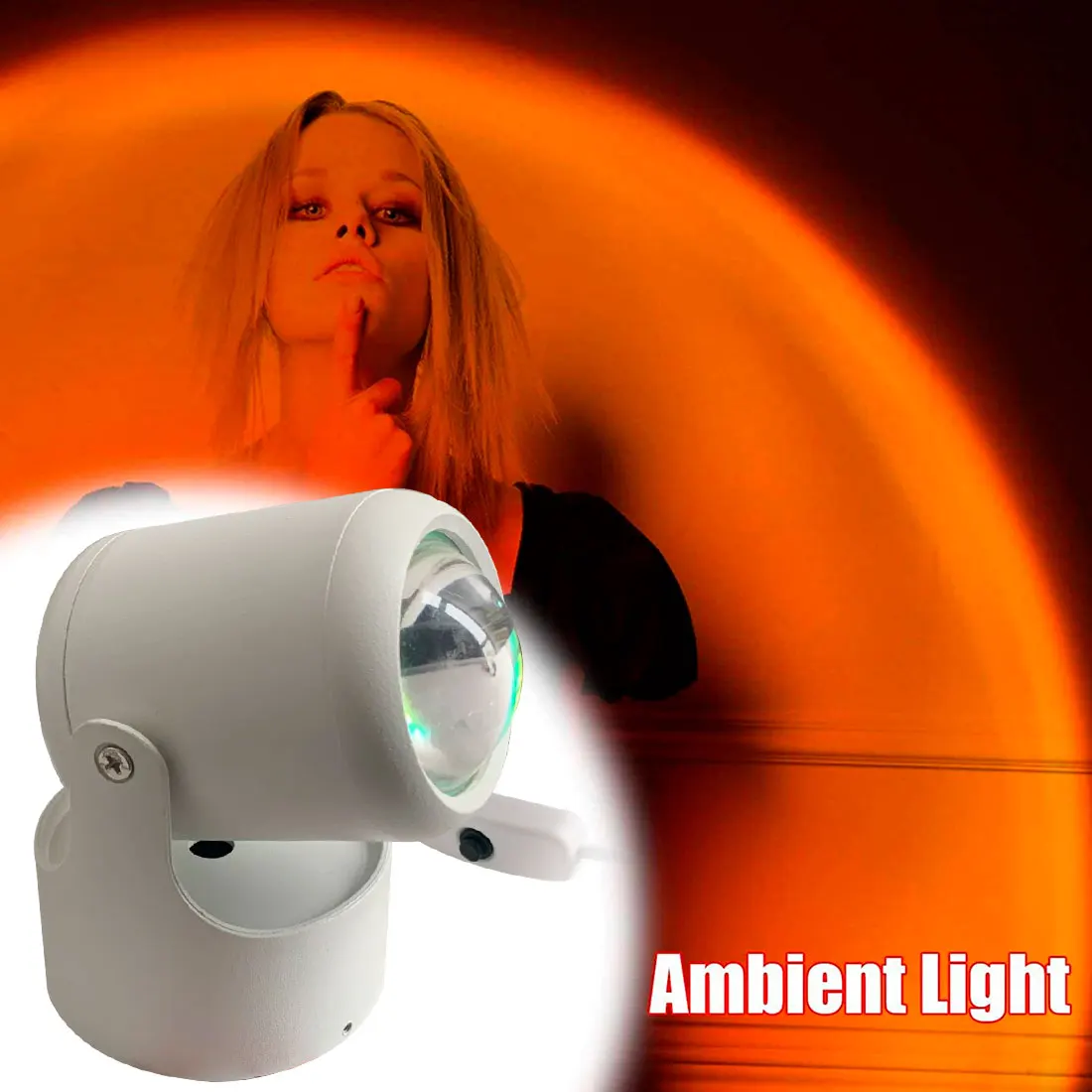 

New design 90 Degree Sunset Projection Led Light,Romantic for house party, art photography studio & Youtuber & Titok famous