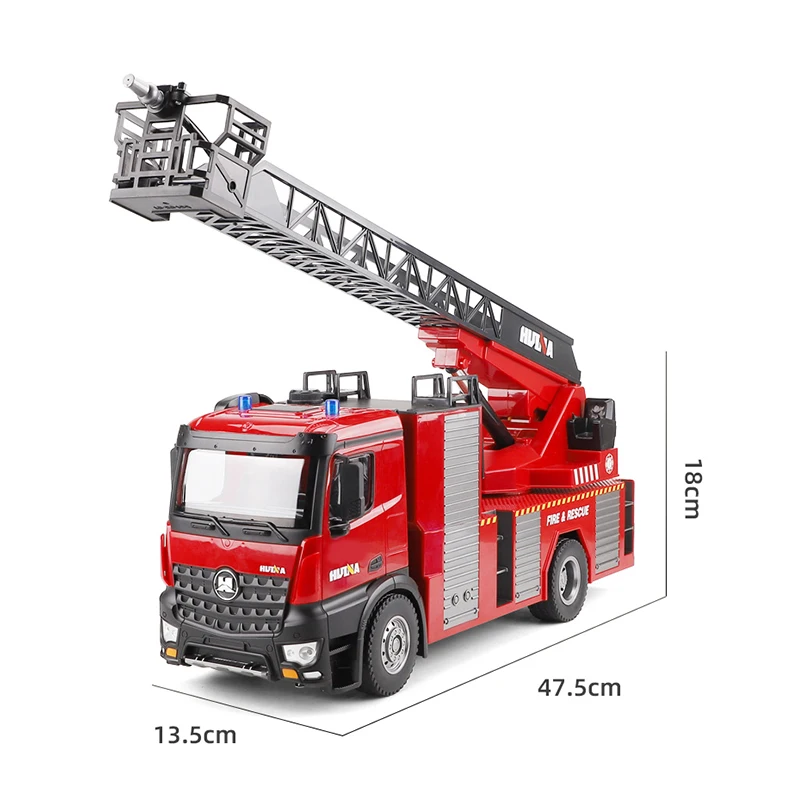 

US Stock HUINA 1/14 RC 2.4G 562 Box Water Sprayable Fire Truck Car Toy Model Gift Battery TH18050-SMT1