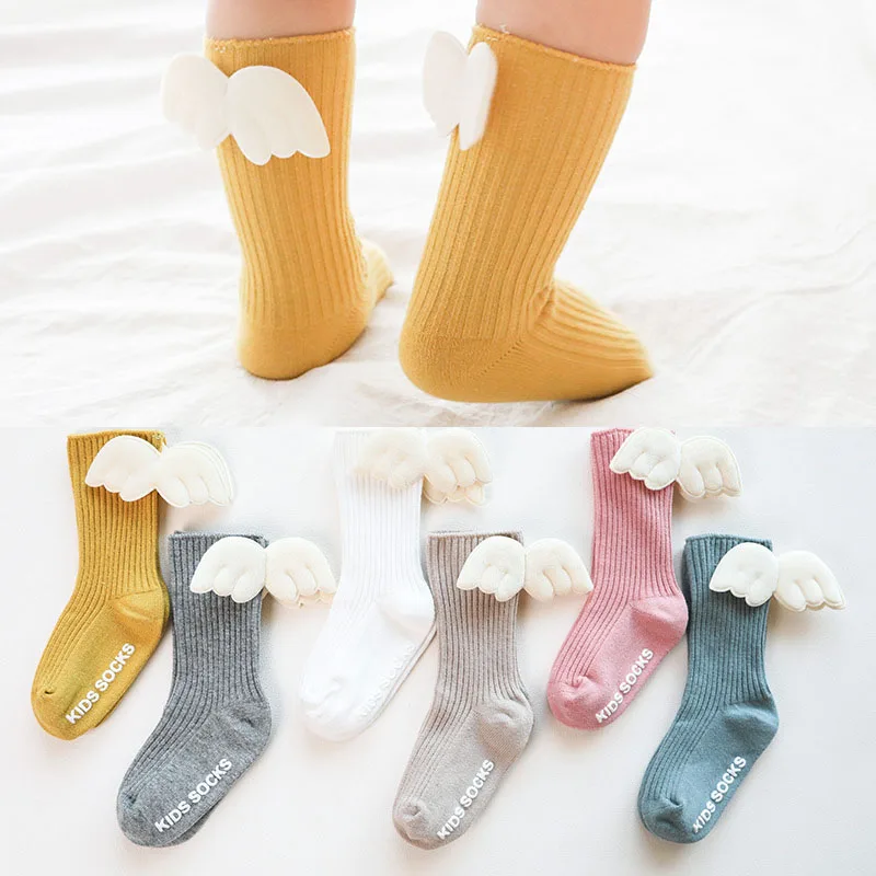 

Носки детские х/б, до колена, с крыльями ангела