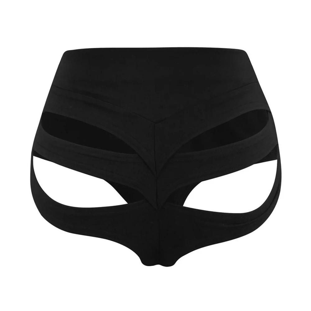 

Women Sexy Cut Out Pants Slim Fitness Sweat Stretch Pants Hollow Out Streetwear Shorts Boyshort Seamless Night Club Pants D30