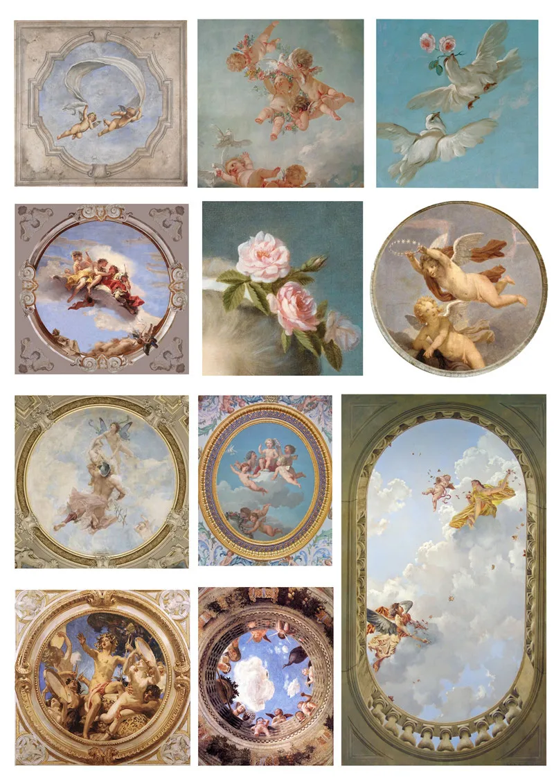 11 шт. Винтаж панно с ангелом Стикеры s ремесла и Скрапбукинг книга Студенческая этикетка декоративные