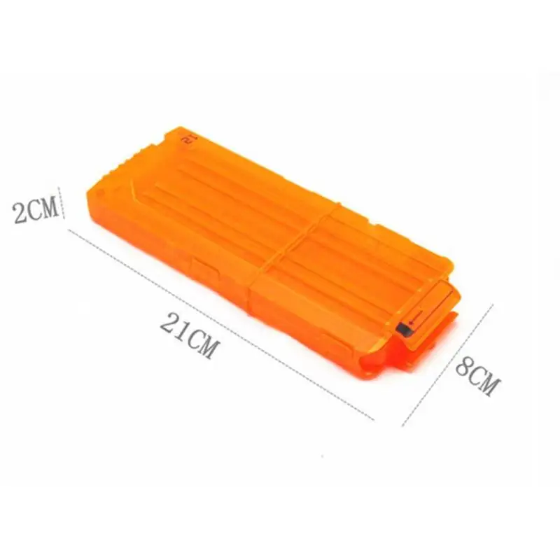

6-18 Orange Reload Clip For Nerf Magazine Round Darts Replacement Toy Gun Soft Bullet Clip For Nerf Blaster arma de brinquedo