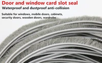567mm 10mlot elastic straight hair sealing strip doorwindow groove nylon pile brush seal weatherstrip dust proof strip