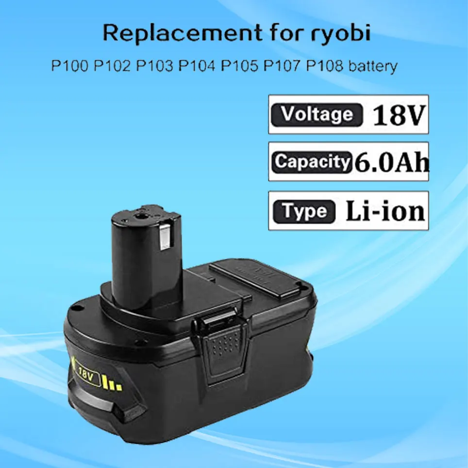 

2 packs of 18V 4.0Ah lithium ion replacement battery compatible with RIDGID R840087 R840083 AC840086 AC840085 18V drill battery