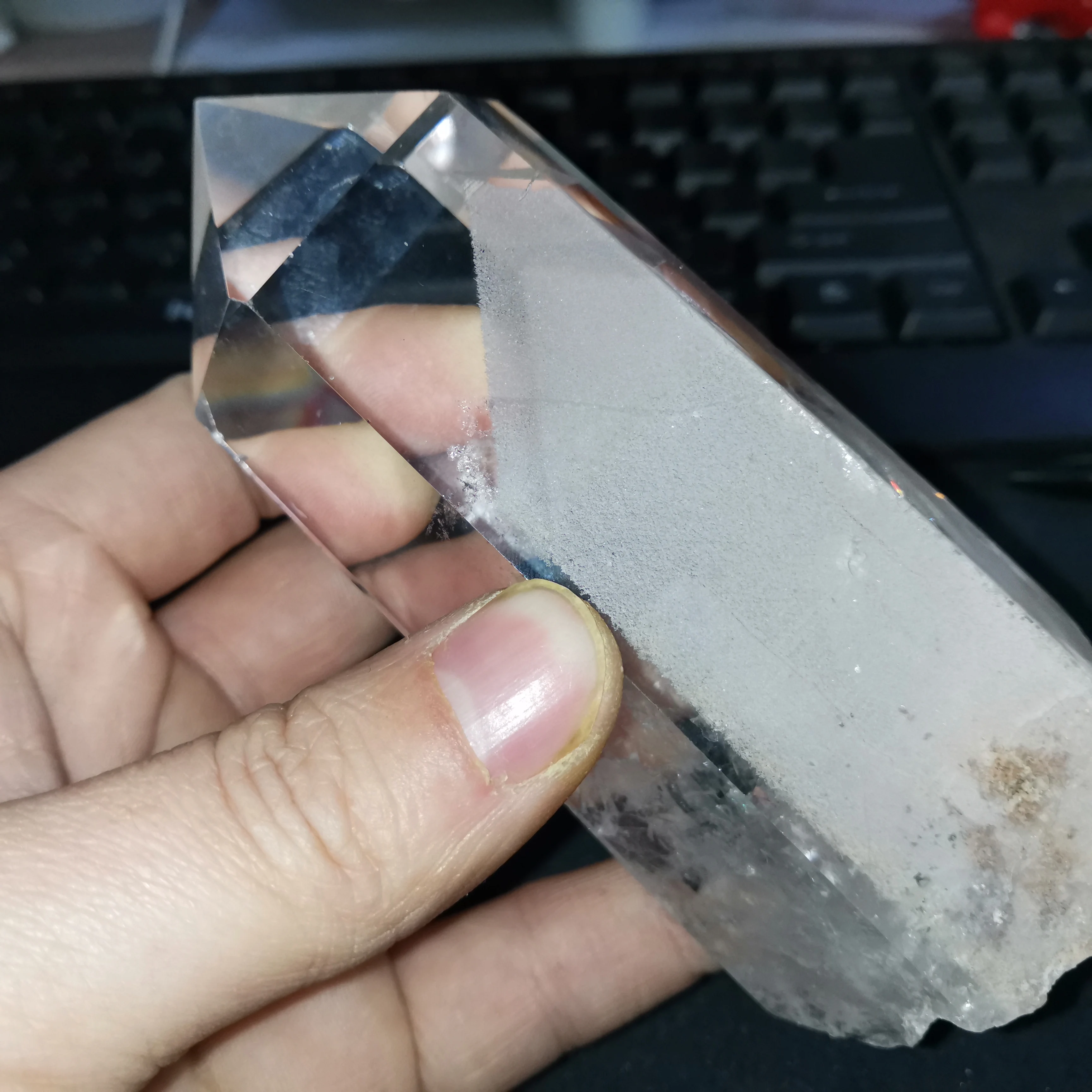 Высокое качество натуральный кристалл прозрачный кварцевый ТОЧКА исцеления