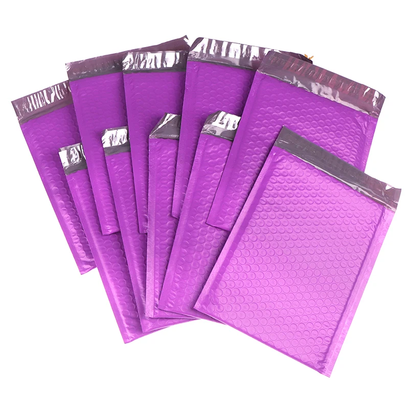 10pcs Bubble Mailers purple Poly Bubble Mailer Self Seal Padded Envelopes Gift Bags For Book Magazine Lined Mailer Self Seal 