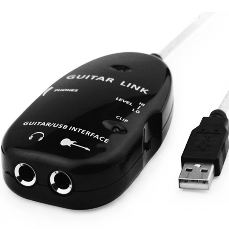 6 3 мм разъем USB гитары Соединительный кабель адаптер постоянного тока до PC Запись
