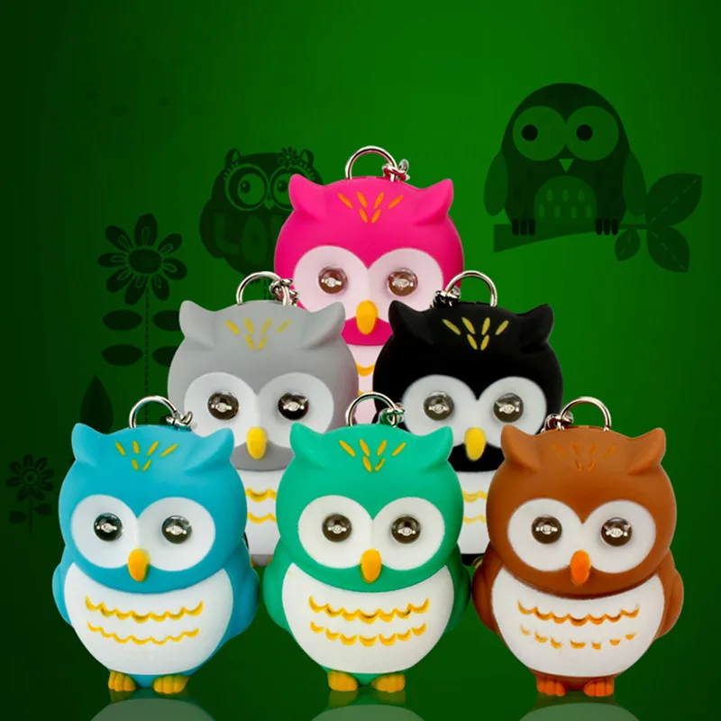 6 шт./Лот оптовая продажа брелок со светодиодной подсветкой в виде совы|owl led|key chain